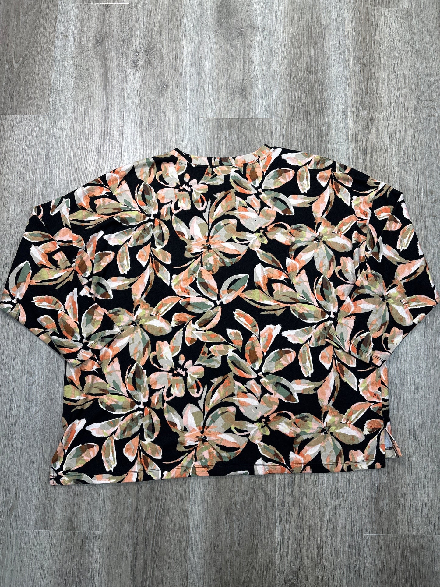 Top Long Sleeve By Tribal In Floral Print, Size: 3x