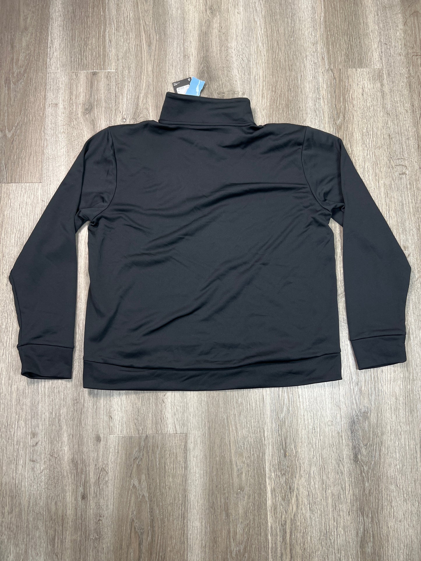 Athletic Top Long Sleeve Collar By Under Armour In Black, Size: Xl