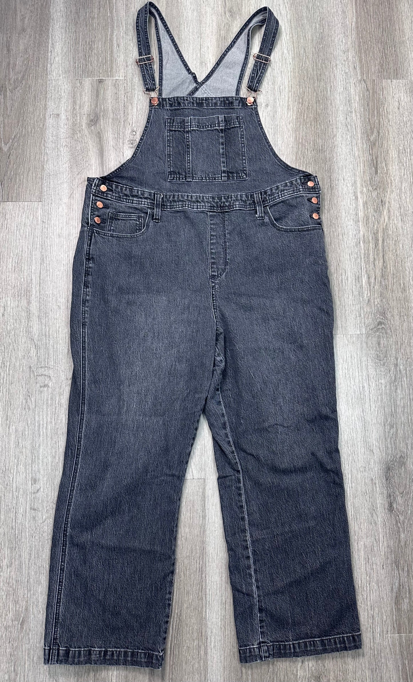 Overalls By Universal Thread In Grey Denim, Size: Xl