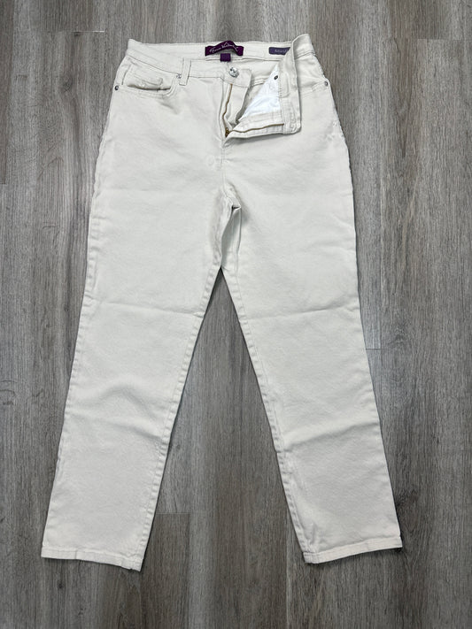 Jeans Straight By Gloria Vanderbilt In White Denim, Size: 10