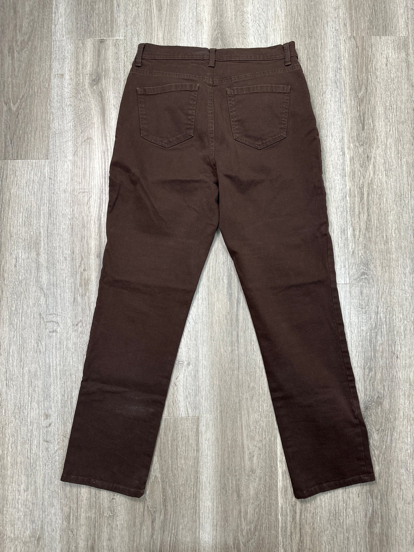 Jeans Straight By Gloria Vanderbilt In Brown Denim, Size: 10