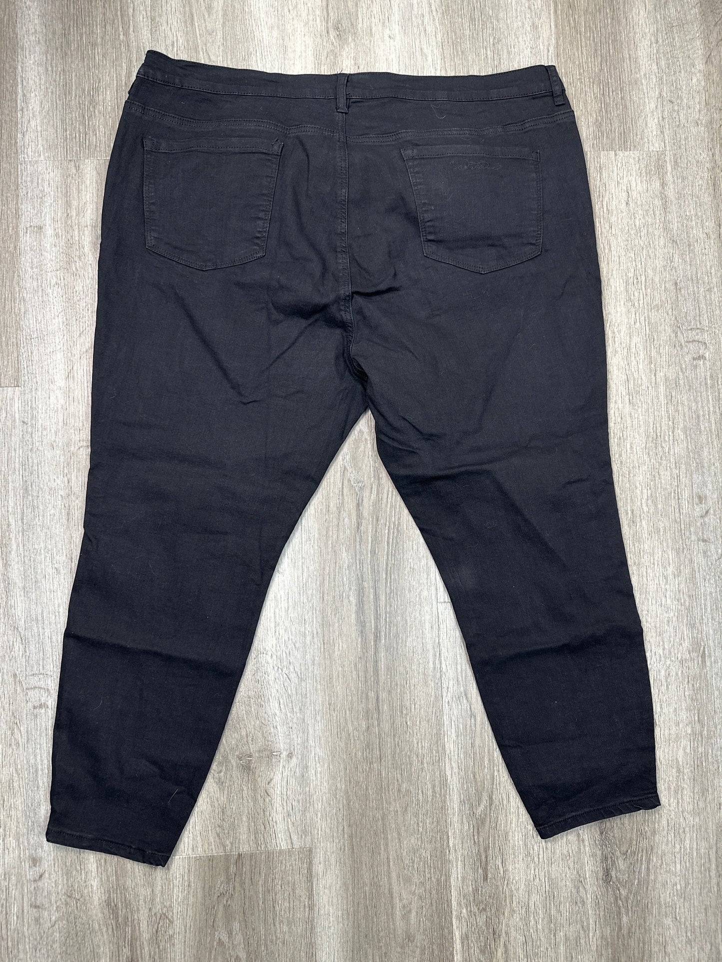 Jeans Straight By Diane Gilman In Black Denim, Size: 26