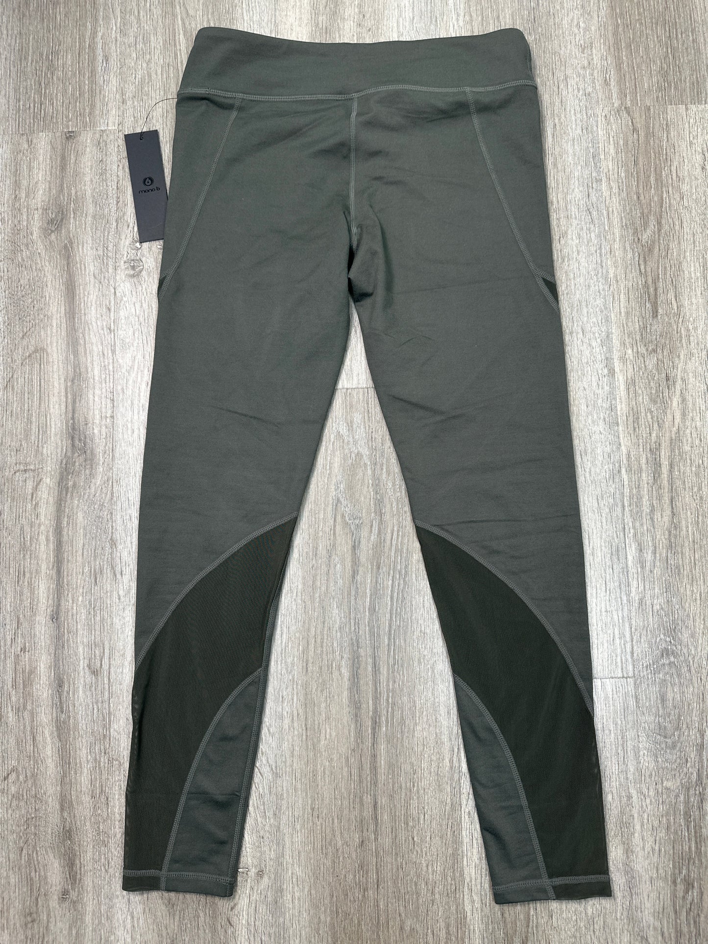 Athletic Leggings By Mono B In Green, Size: L