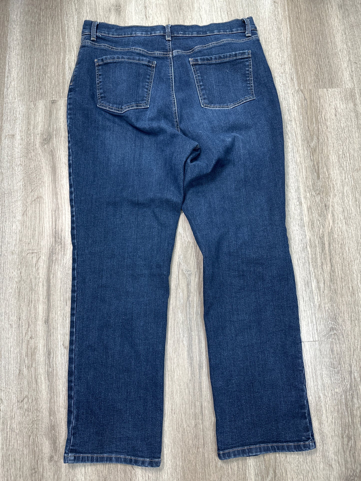 Jeans Straight By Gloria Vanderbilt In Blue Denim, Size: 16