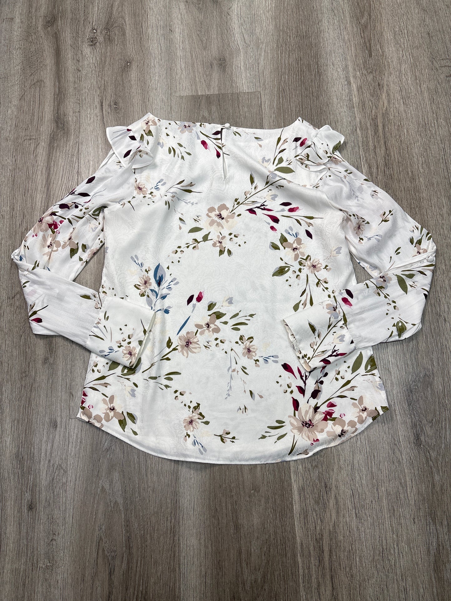 Blouse Long Sleeve By White House Black Market In White, Size: S