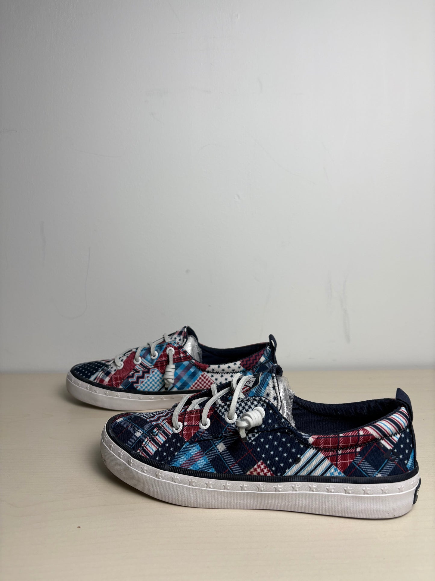 Shoes Sneakers By Sperry In Blue Red & White, Size: 6