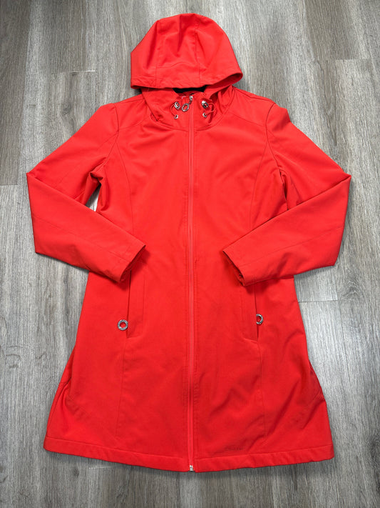 Jacket Windbreaker By Calvin Klein In Orange, Size: S