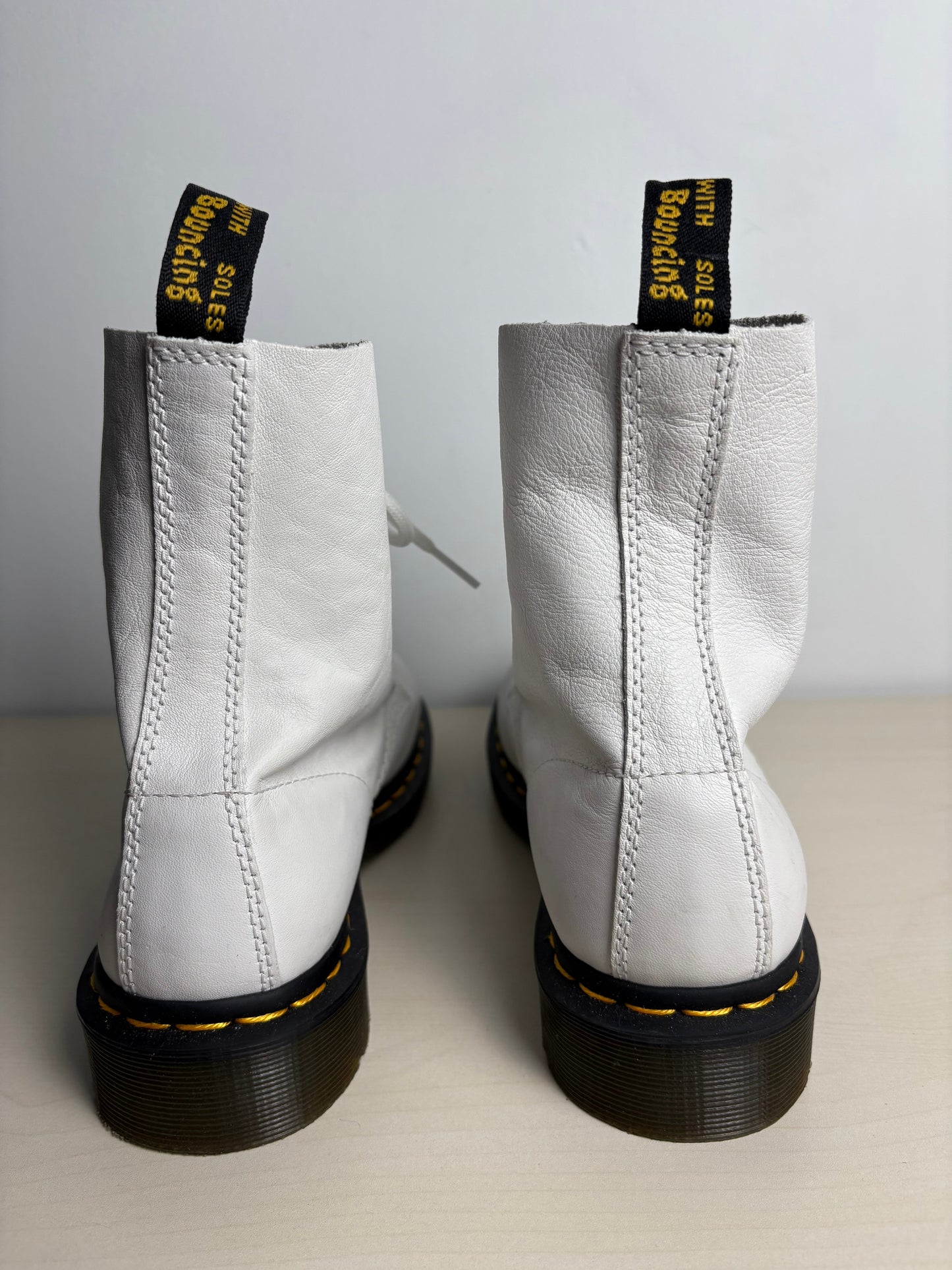 Boots Combat By Dr Martens In White, Size: 9