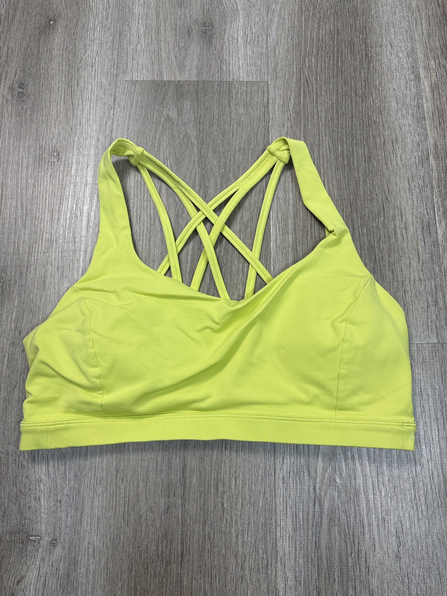 Athletic Bra By Lululemon In Yellow, Size: M