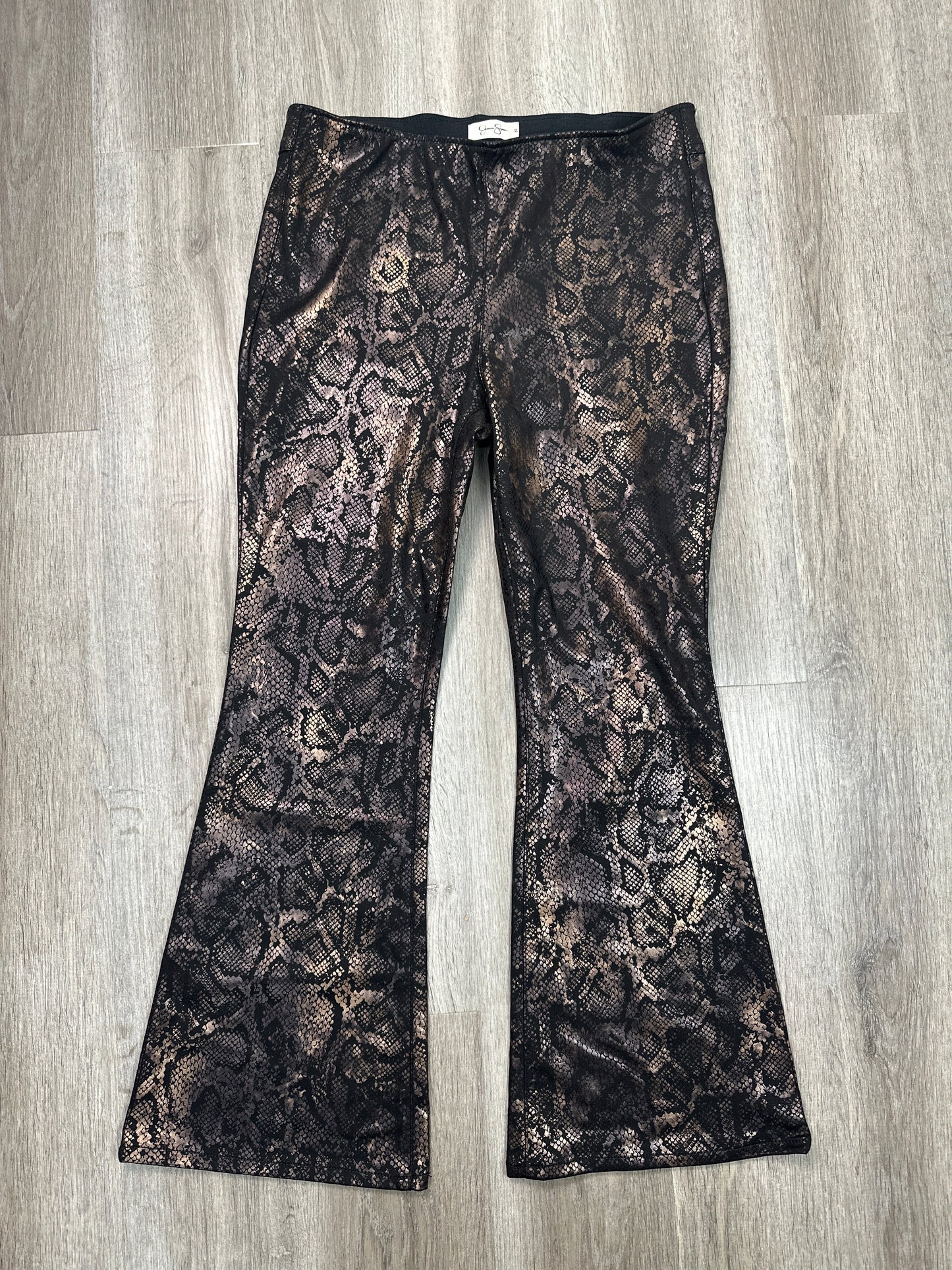 Pants Leggings By Jessica Simpson In Snakeskin Print, Size: Xl