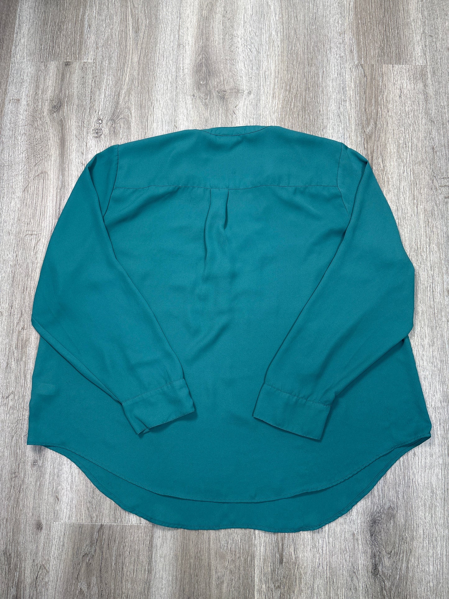 Blouse Long Sleeve By Torrid In Teal, Size: 2x