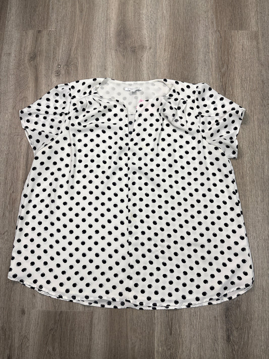 Blouse Sleeveless By 41 Hawthorn In Polkadot Pattern, Size: 2x