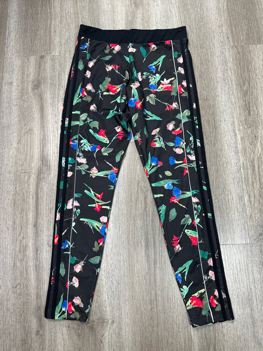 Athletic Leggings By Adidas In Floral Print, Size: M