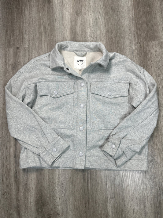 Jacket Shirt By Aerie In Grey, Size: M