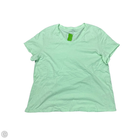 Athletic Top Short Sleeve By Calvin Klein Performance In Green, Size: 2x