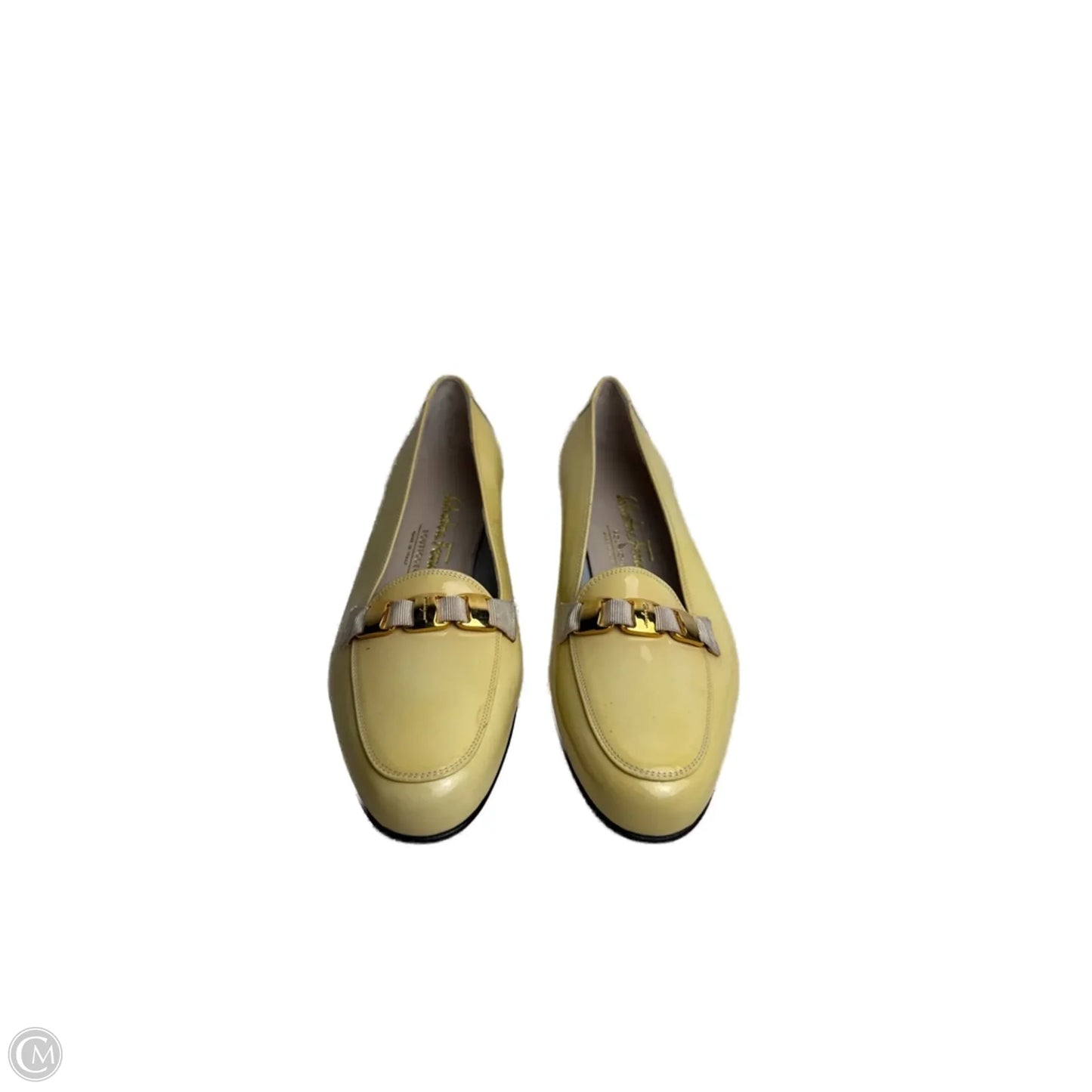 Shoes Designer By Ferragamo In Yellow, Size: 5