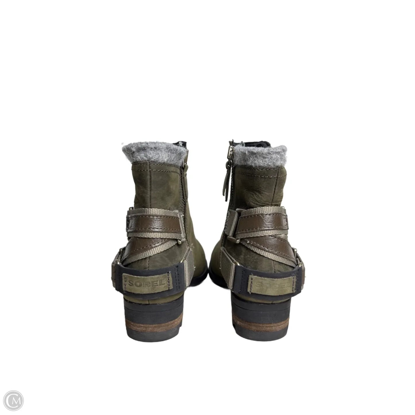 Boots Ankle Flats By Sorel In Green, Size: 9.5