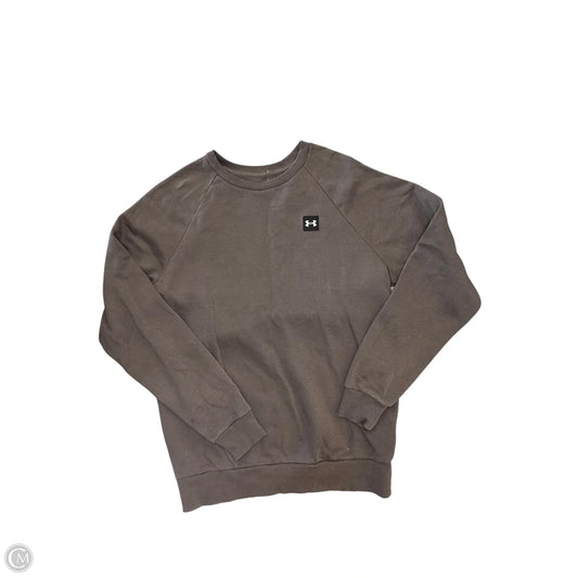 Athletic Sweatshirt Crewneck By Under Armour In Brown, Size: S