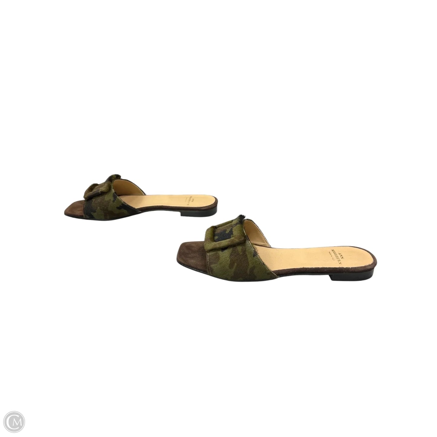 Sandals Flats By Ann Mashburn In Camouflage Print, Size: 8.5