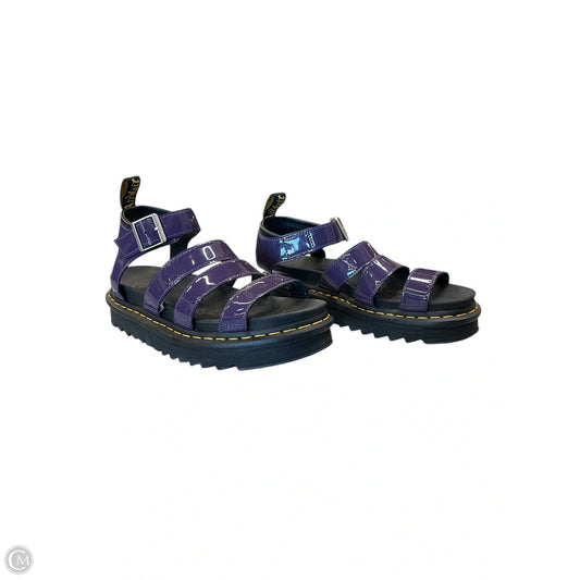 Sandals Heels Platform By Dr Martens In Purple, Size: 8