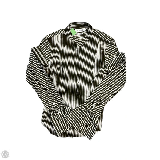 Blouse Long Sleeve By Frame In Striped Pattern, Size: S