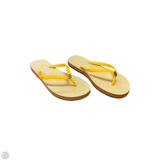Sandals Designer By Tory Burch In Yellow, Size: 8