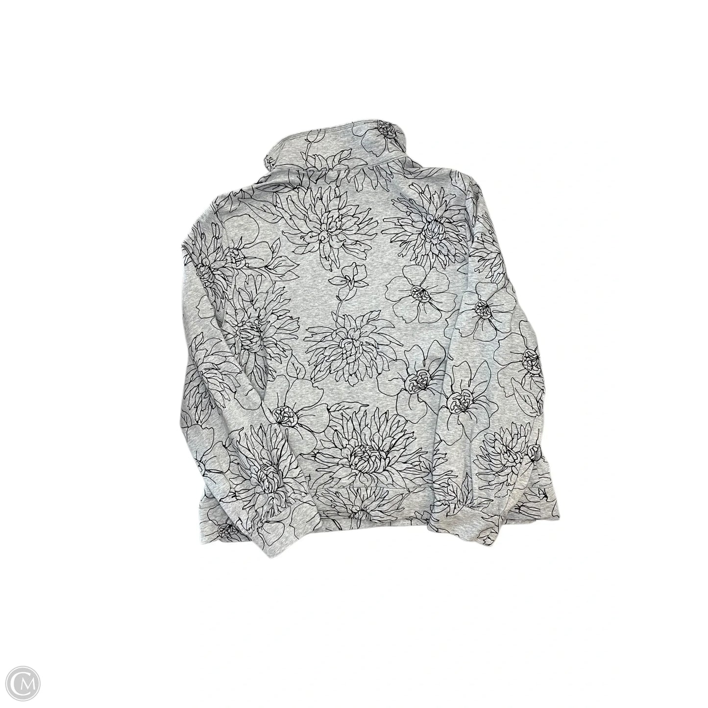 Sweatshirt Collar By Talbots In Grey, Size: Xl