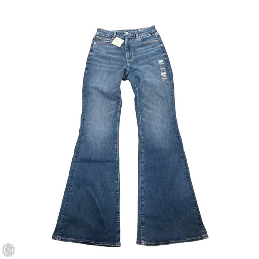 Jeans Flared By American Eagle In Blue Denim, Size: 6l