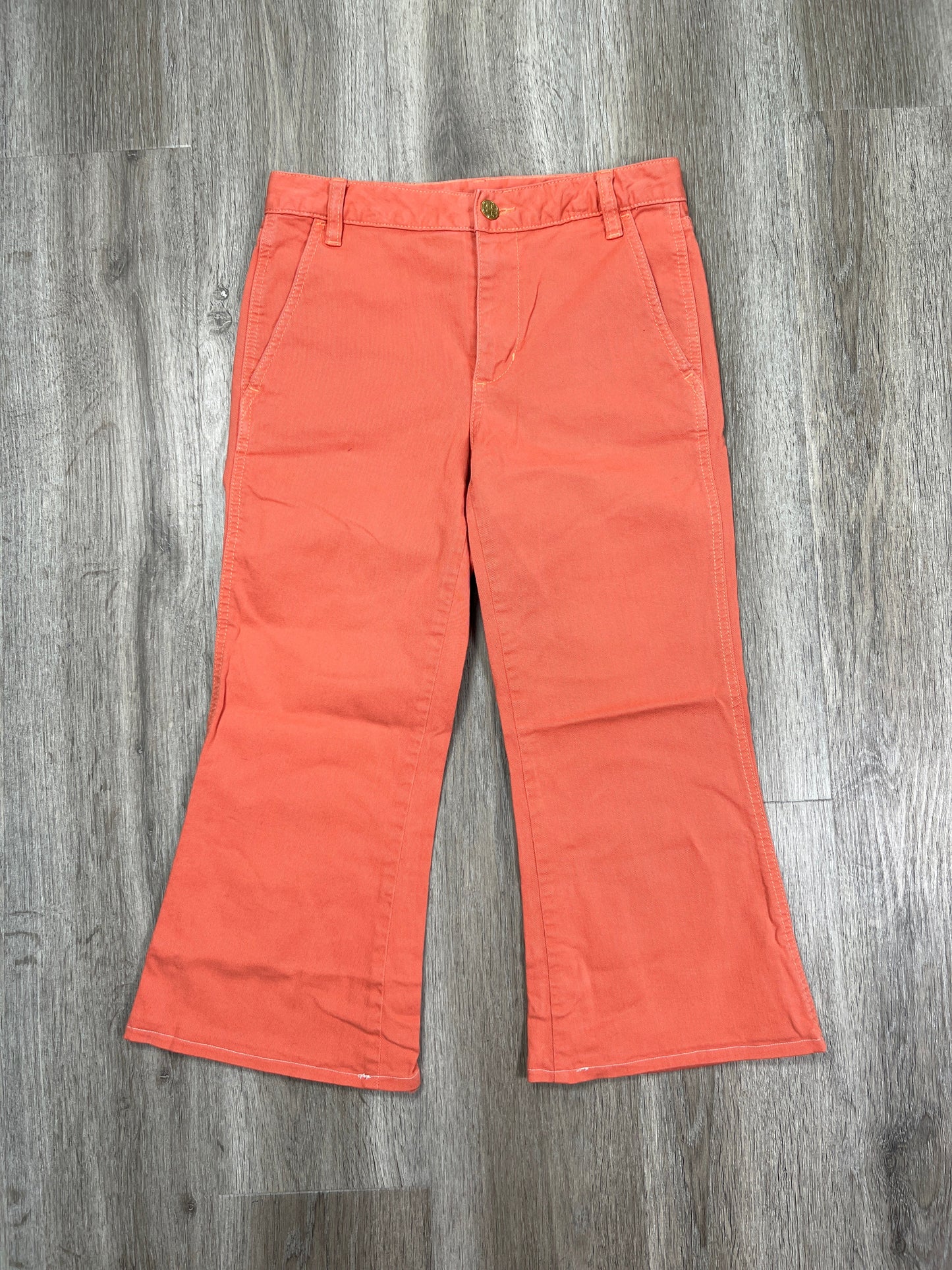 Orange Pants Cropped Tory Burch, Size S
