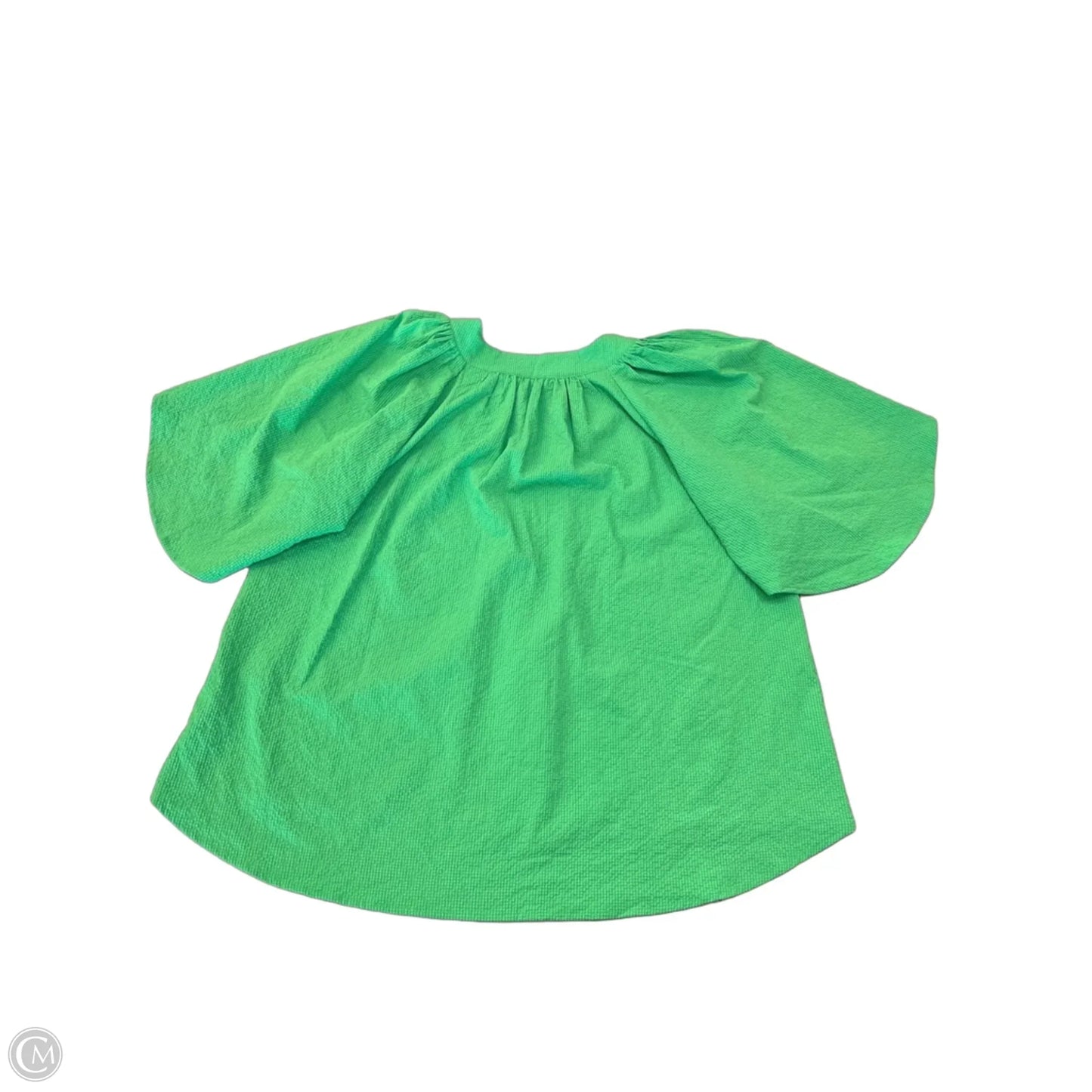Blouse Short Sleeve By Glam In Green, Size: L