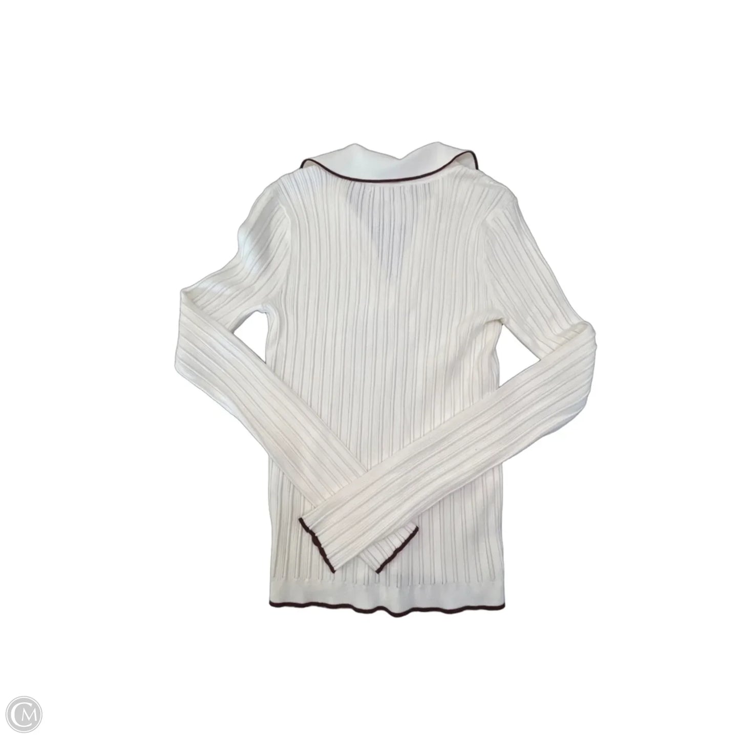 Top Long Sleeve By Madewell In White, Size: S