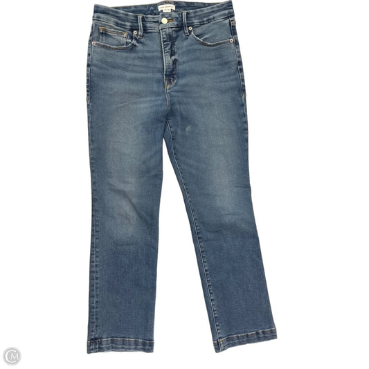 Jeans Straight By Good American In Blue Denim, Size: 10