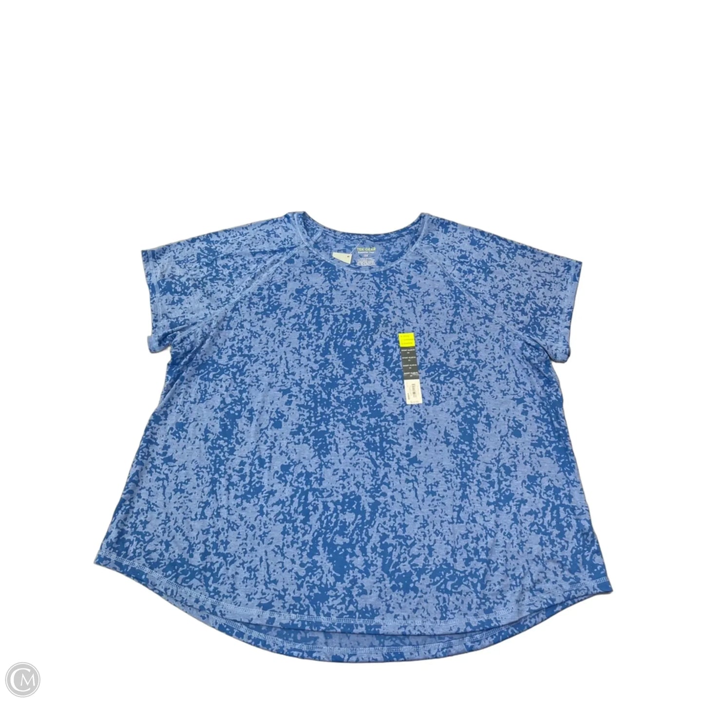 Athletic Top Short Sleeve By Tek Gear In Blue, Size: 2x