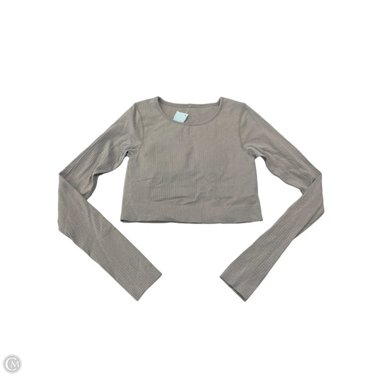 Athletic Top Long Sleeve Crewneck By Lululemon In Grey, Size: S