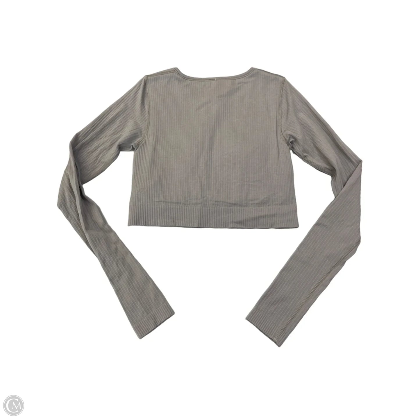 Athletic Top Long Sleeve Crewneck By Lululemon In Grey, Size: S
