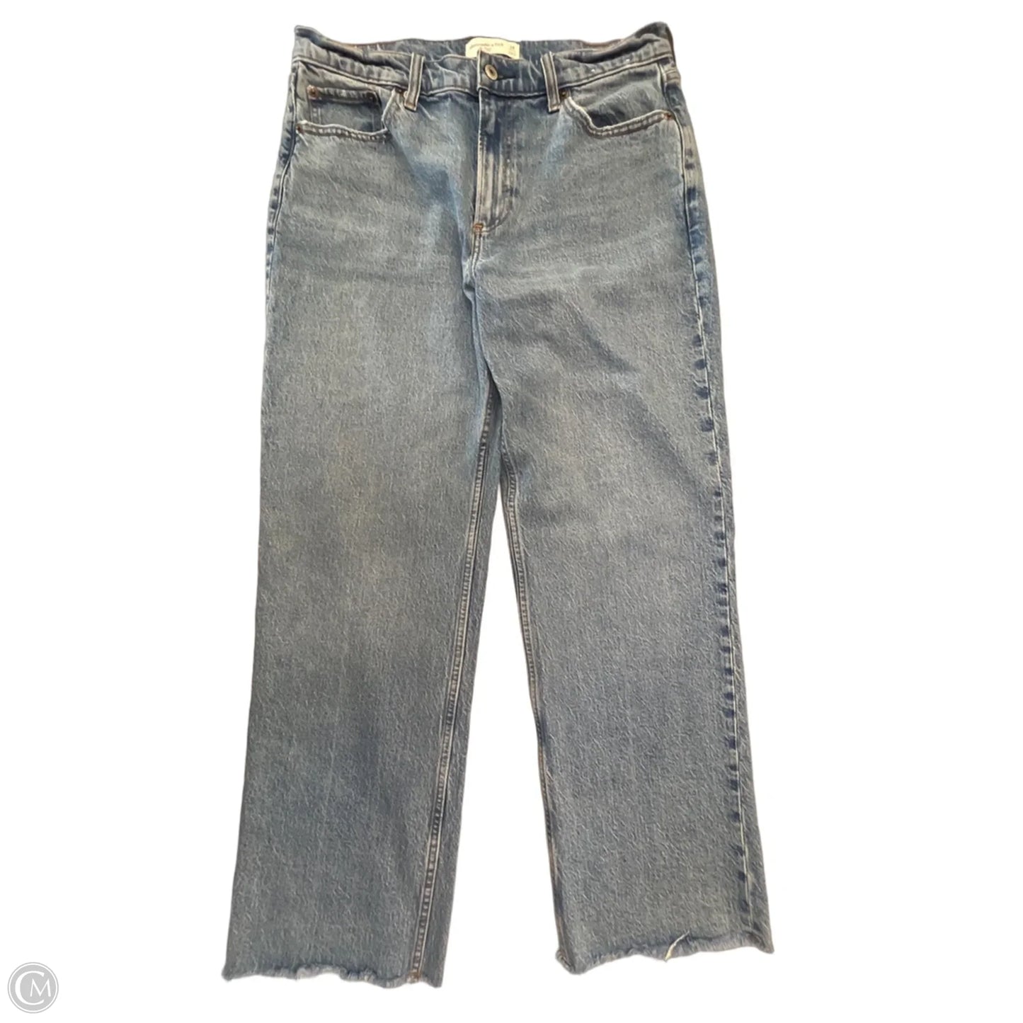 Jeans Wide Leg By Abercrombie And Fitch In Blue Denim, Size: 8