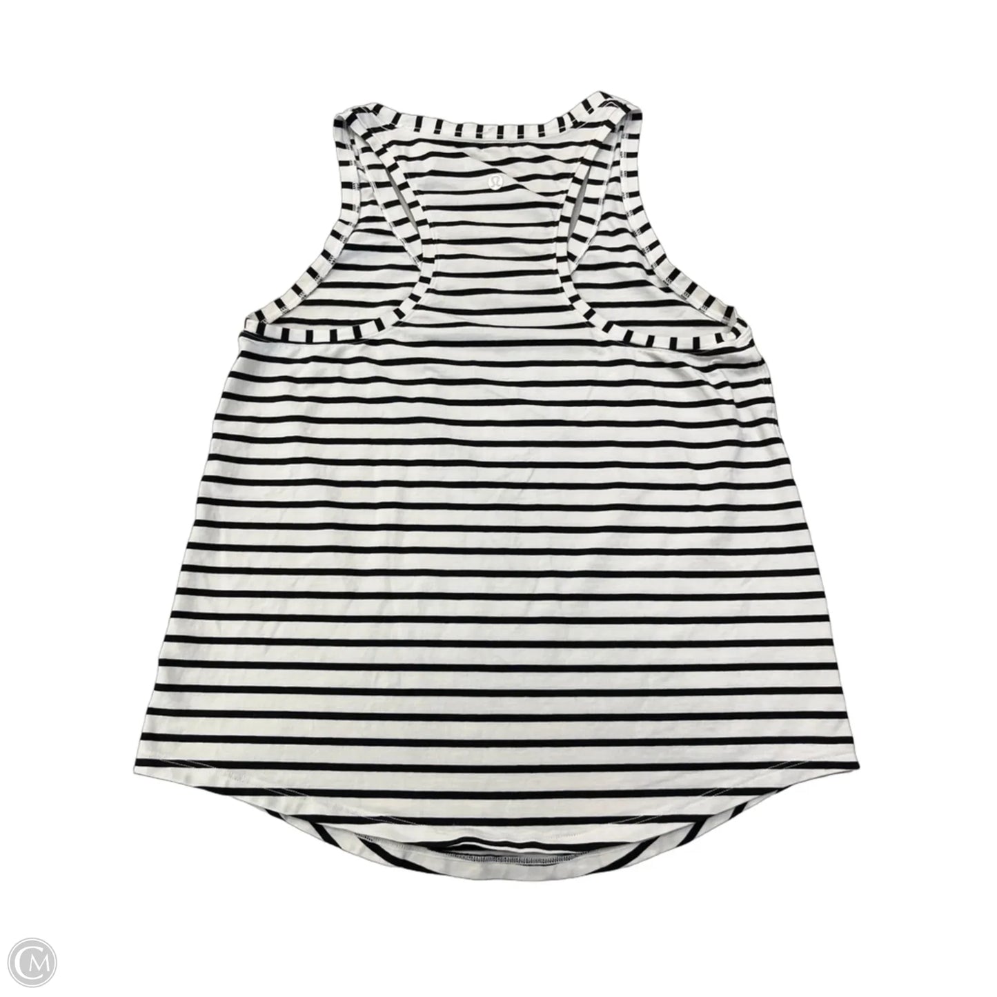 Athletic Tank Top By Lululemon In Striped Pattern, Size: M