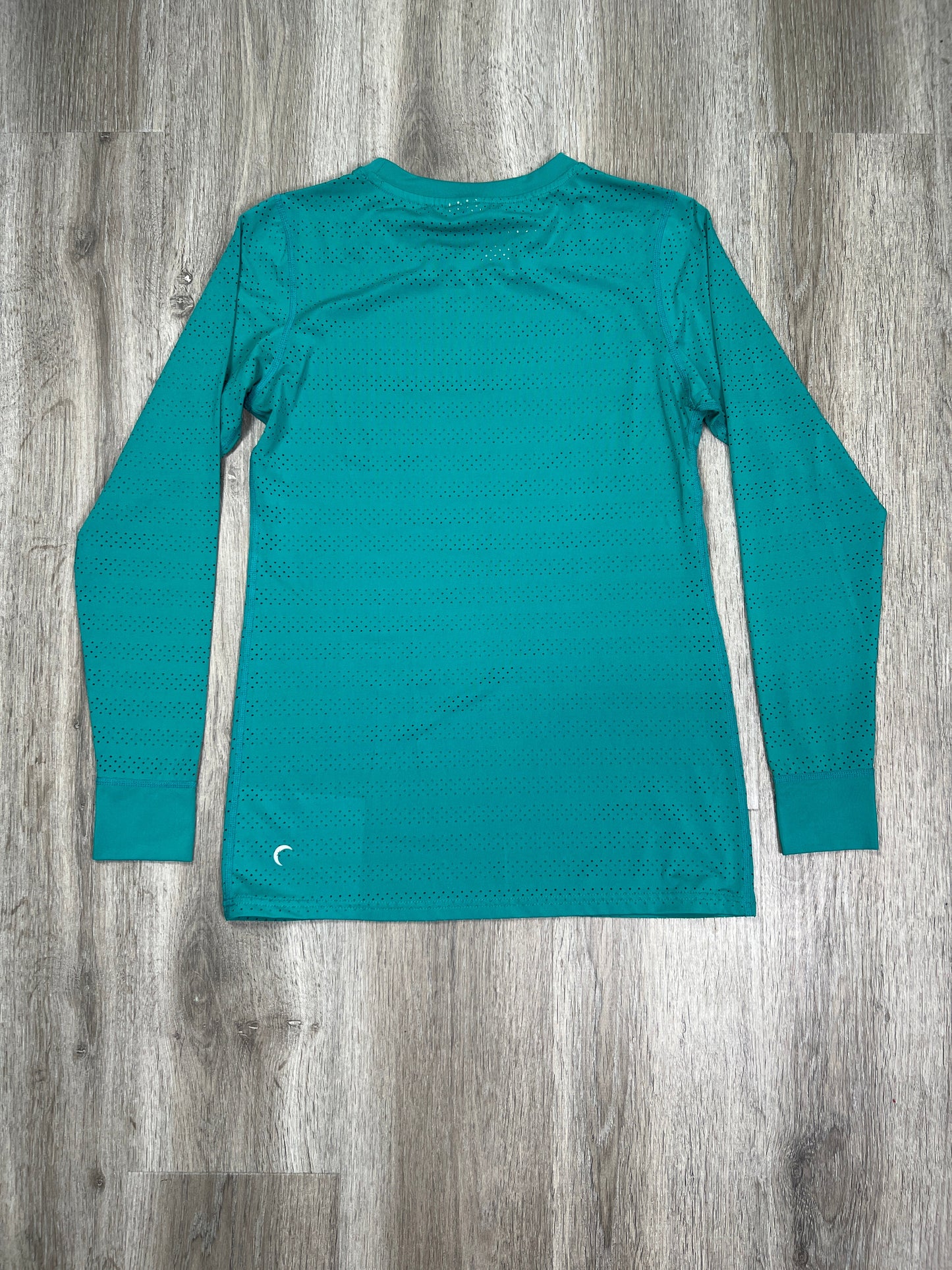 Teal Athletic Top Long Sleeve Crewneck Zyia, Size S