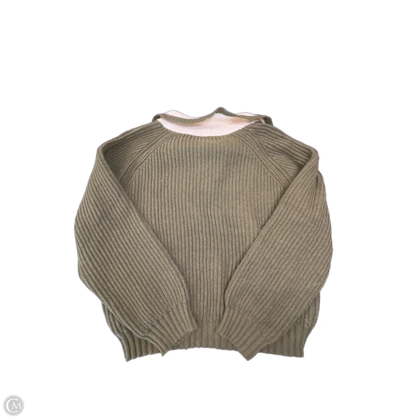 Sweater By Clothes Mentor In Green & White, Size: Xl