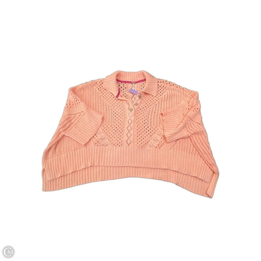 Top Short Sleeve By Free People In Pink, Size: L