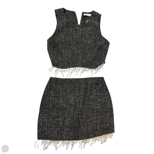Skirt Set 2pc By Lush In Black, Size: M