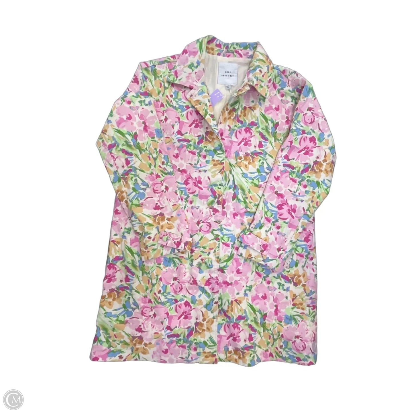 Jacket Other By Free Assembly In Floral Print, Size: L