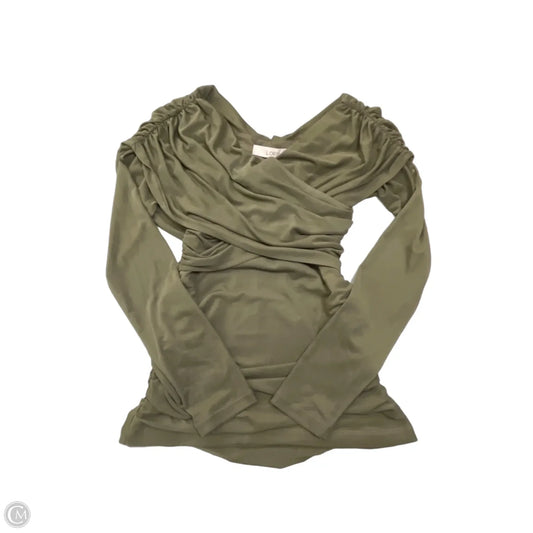 Top Long Sleeve By Loft In Green, Size: S