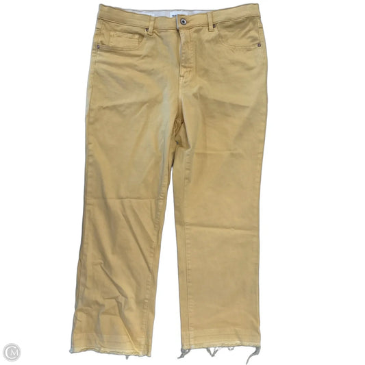 Jeans Wide Leg By Tribal In Yellow Denim, Size: 14