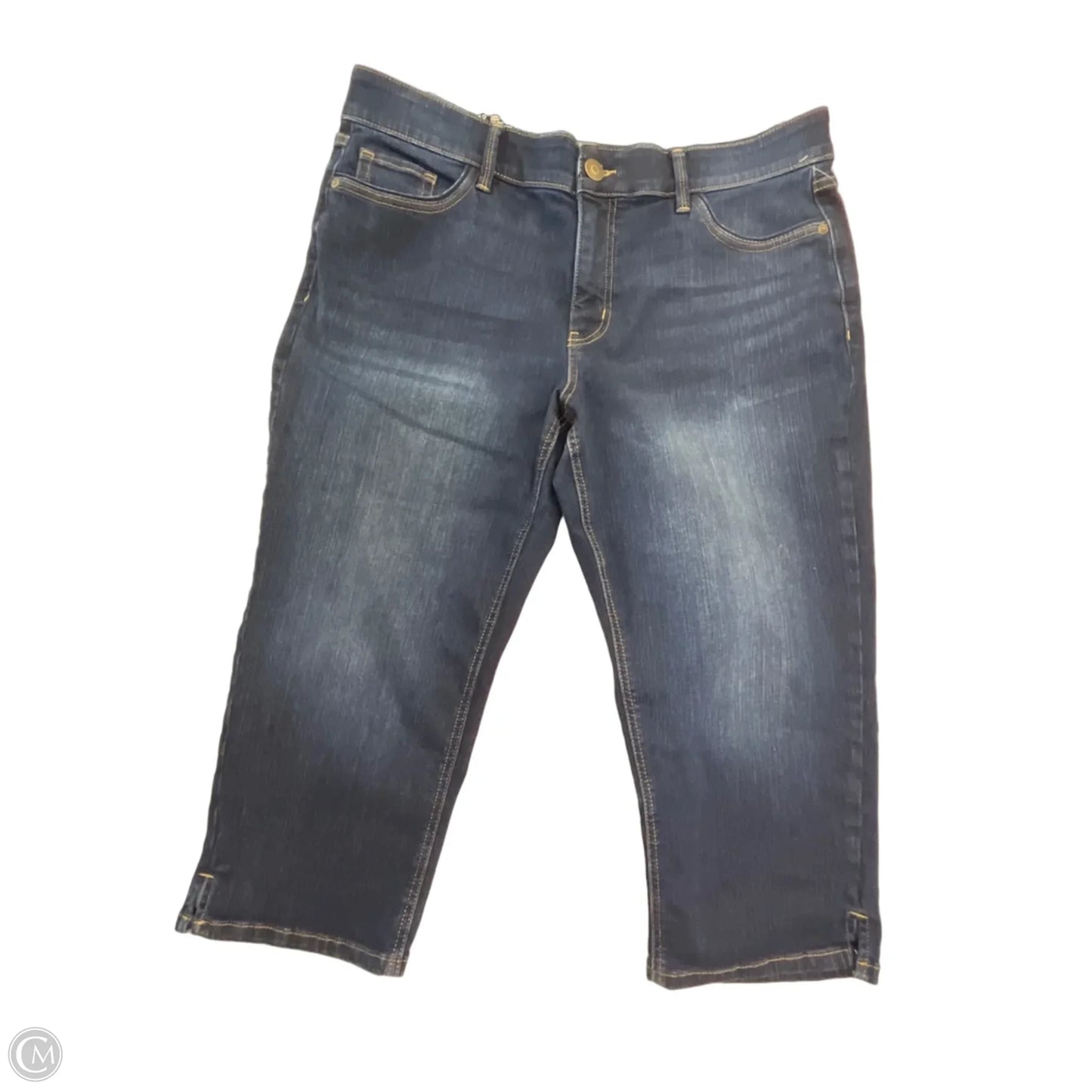 Jeans Cropped By Liz Claiborne In Blue Denim, Size: 12