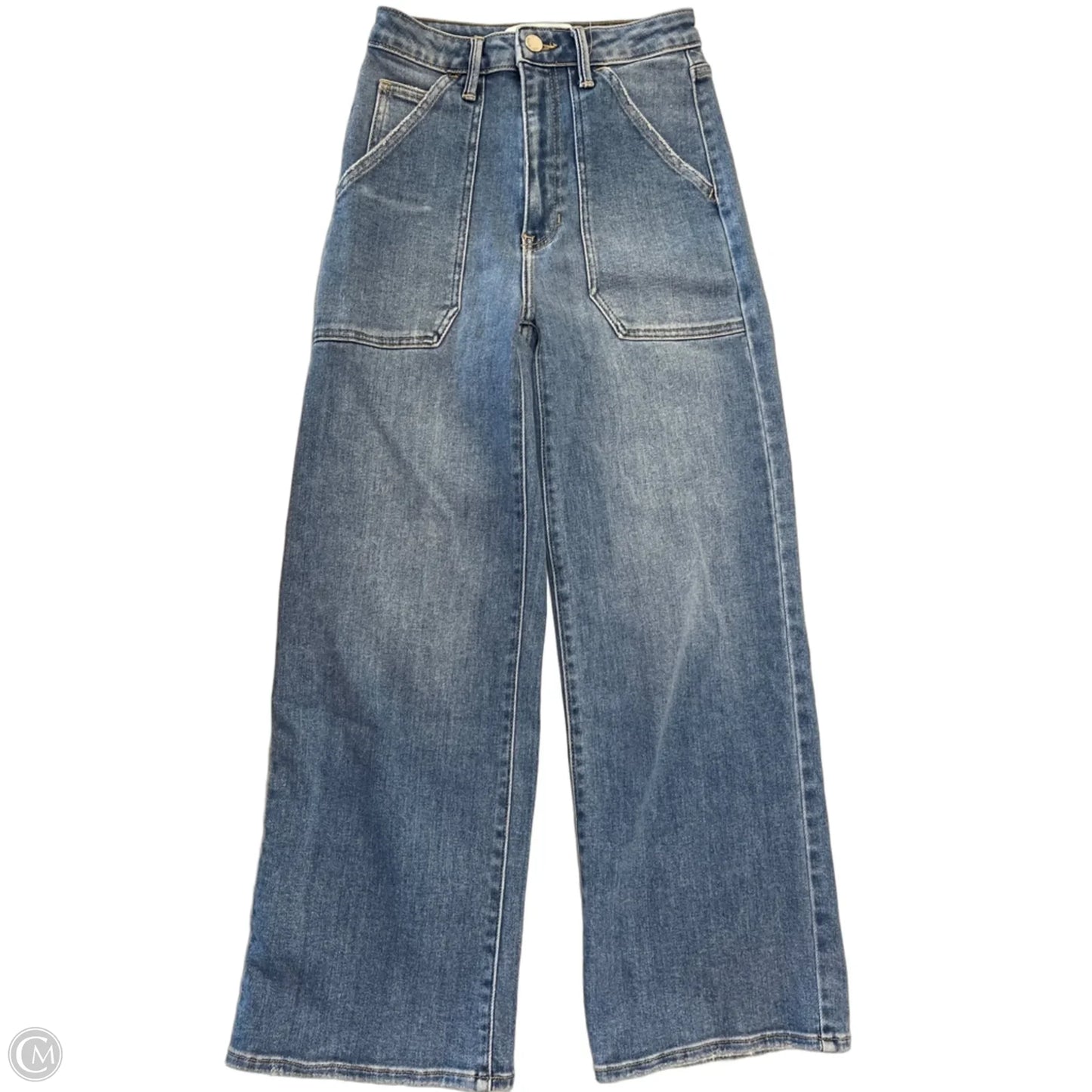 Jeans Wide Leg By Just Black In Blue Denim, Size: 00