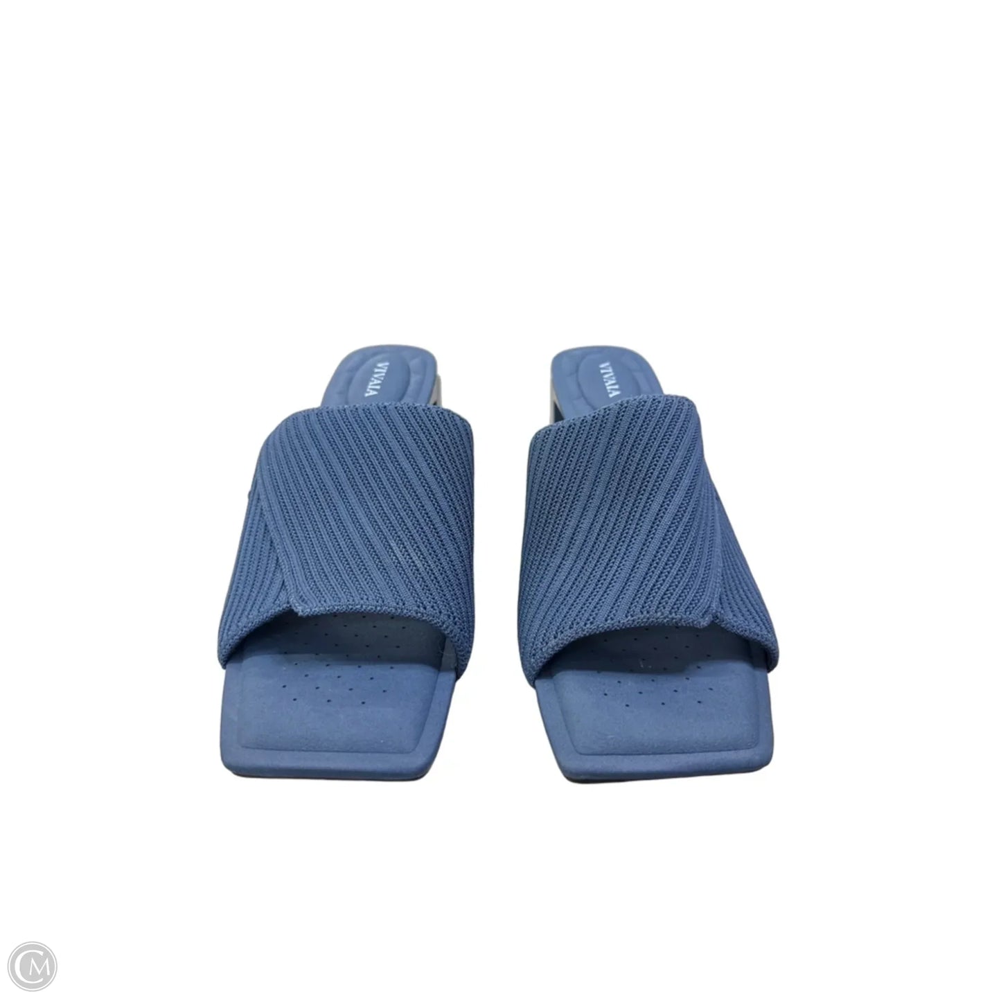 Sandals Heels Block By Vivaia In Blue, Size: 10
