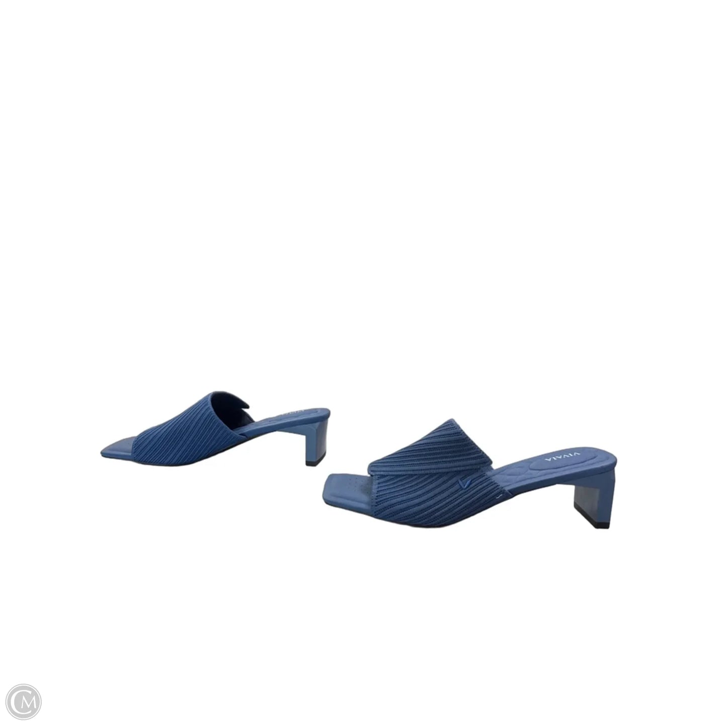 Sandals Heels Block By Vivaia In Blue, Size: 10