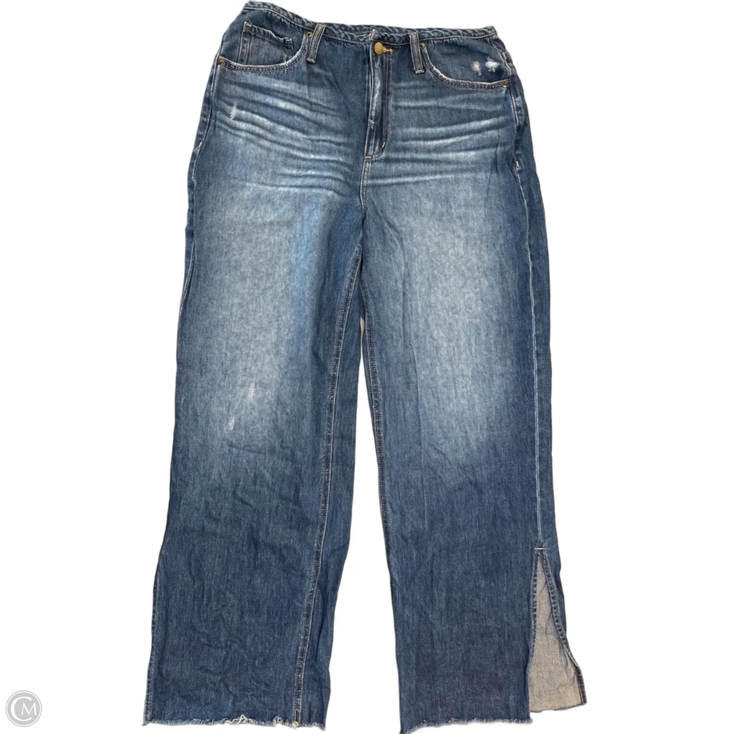 Jeans Wide Leg By Evereve In Blue Denim, Size: 12