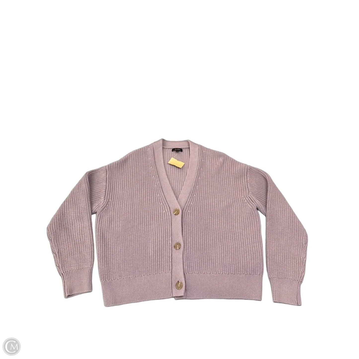 Sweater Cardigan By Quince In Purple, Size: S